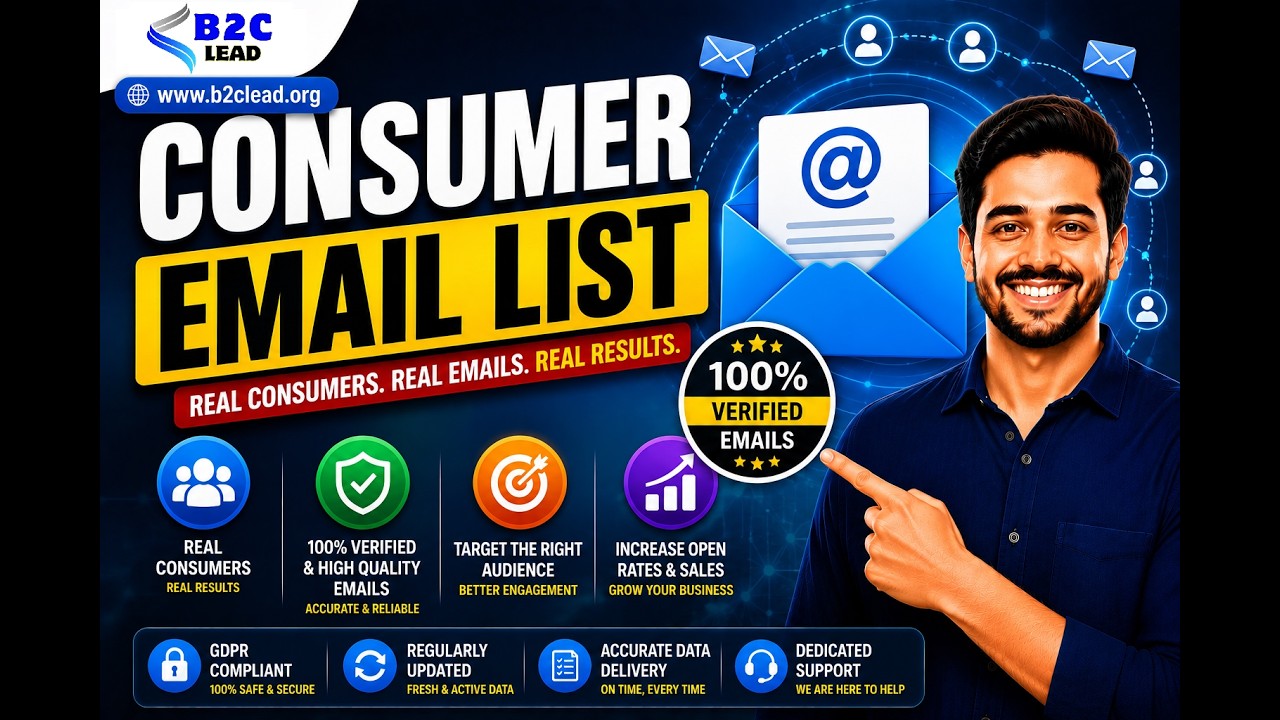 Consumer Email List for Targeted Marketing | Verified Consumer Email Database by B2C Lead
