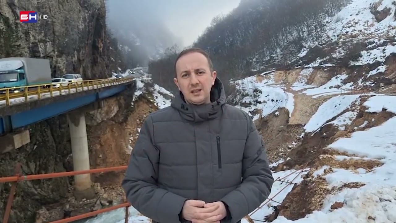 Veliki odron na magistralnom putu Foča - Sarajevo