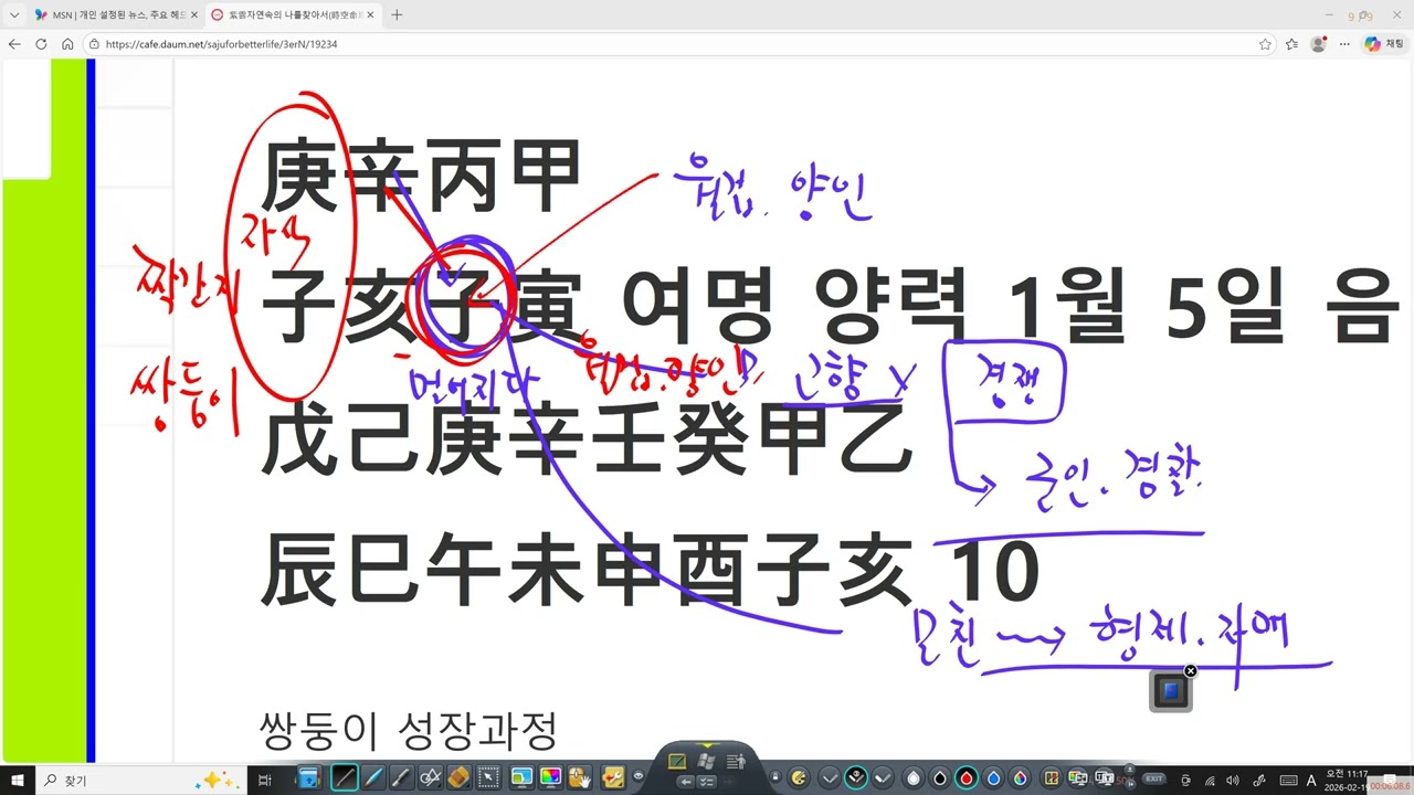 쌍둥이 사주팔자 분석요령