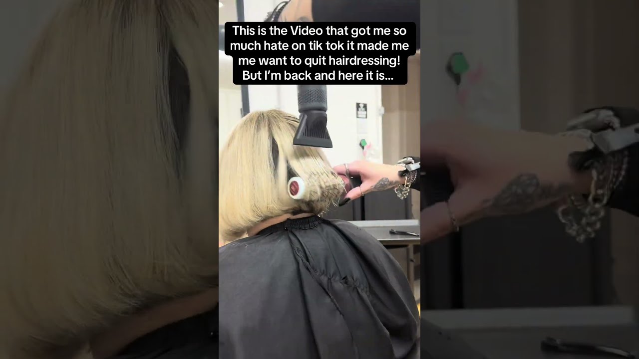 Bob haircut tutorial sped up. #bobhaircut #tutorial #howtocutabob #education #academy #hairschool 