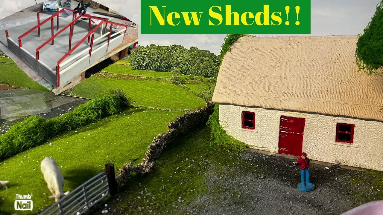 BIG PROGRESS BEING MADE - New Sheds + Back Scene - The Big Model Farm Build #2