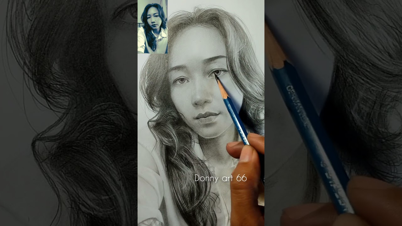 How to draw realistic Portrait - commission drawing 