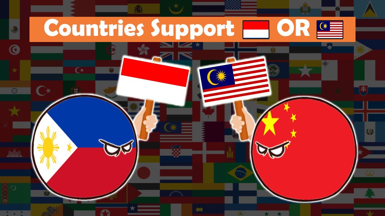 Countries that support Malaysia 🇲🇾 vs Indonesia 🇮🇩