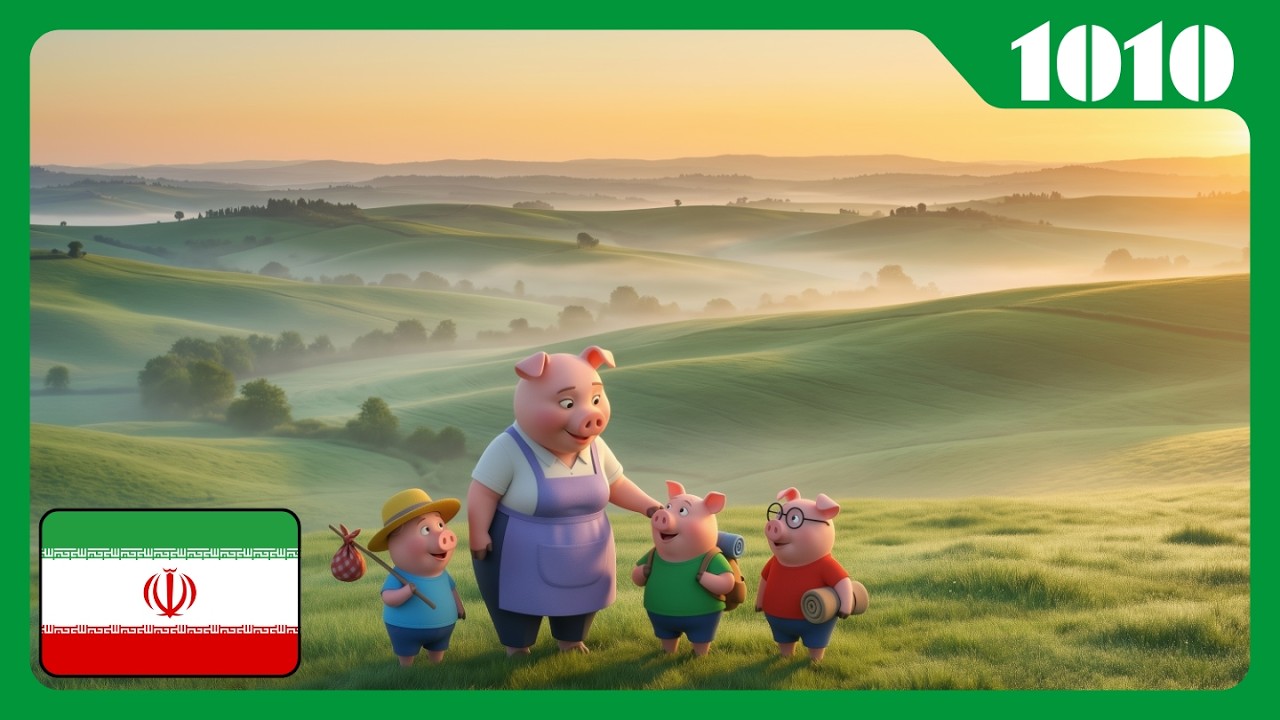 🇮🇷 سه خوک کوچولو (The Three Little Pigs) | افسانه | Hello Story World, 1010-L