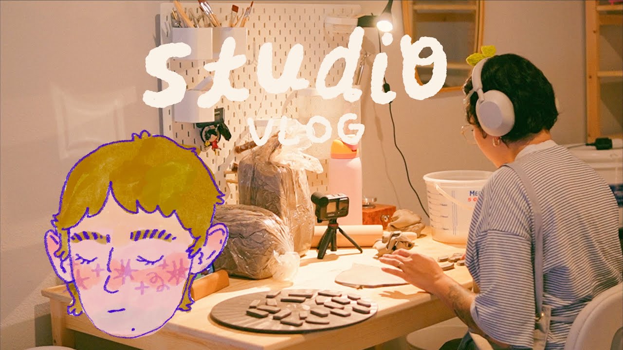 getting creative again with lots of pottery and some digi drawing 🥐/ studio vlog