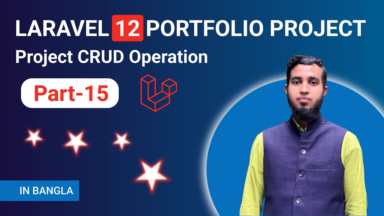 Laravel-12 Portfolio Project Project CRUD Operation | Portfolio Projects Part-15