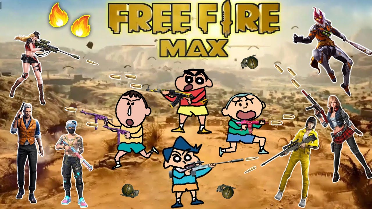 Shinchan kazama masao bo playing free fire 😱🔥 | shinchan in free fire 😂 | free fire funny gameplay 😂