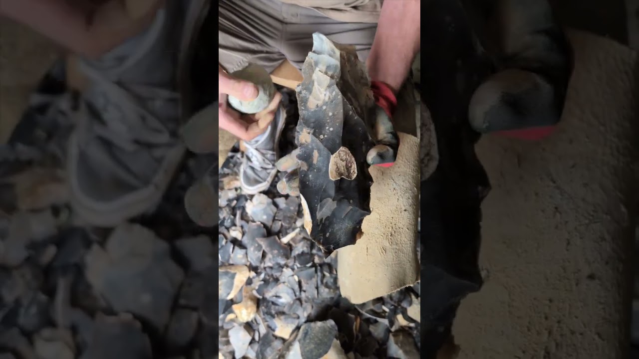 How to make a Tranchet Axe from flint
