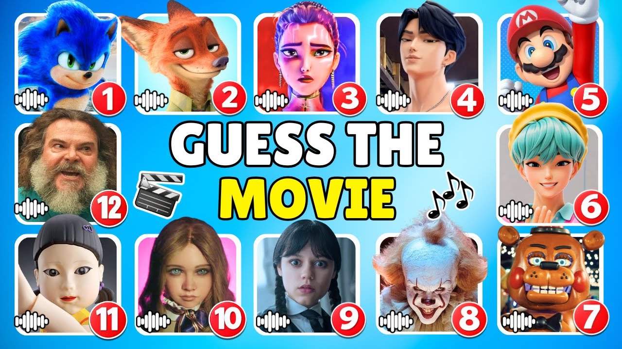 Guess The MOVIE By Emoji and Songs Quiz 🎬🍿 Kpop Demon Hunters, Wednesday, Minecraft, Freddy 2