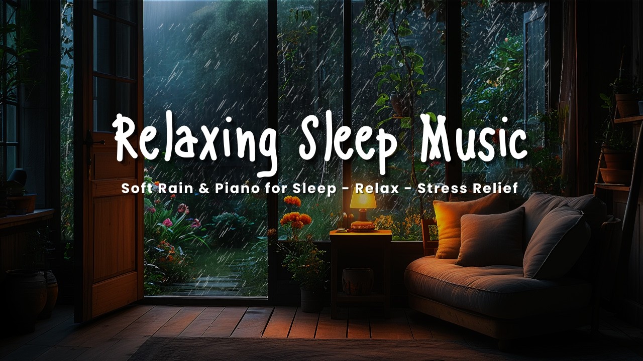 Deep Sleep Music with Rain Sounds & Piano – Relax Body, Beat Anxiety and Enjoy Cozy Night Rest