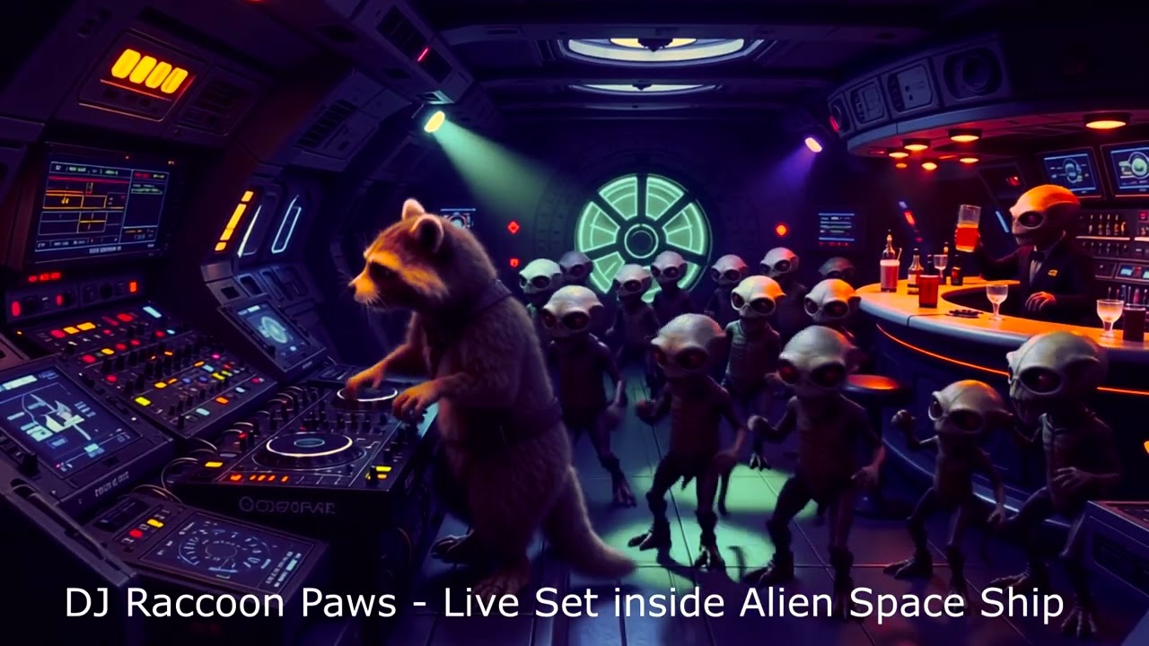 DJ Raccoon Paws - Live Set at Alien Space Ship ( original dark miminal techno set / stream friendly)