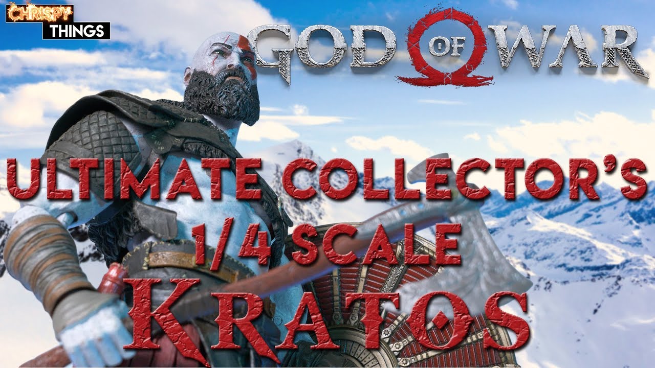 1/4 Масштаб Кратос Краткий обзор Neca Ultimate Collector: Бог войны 4!