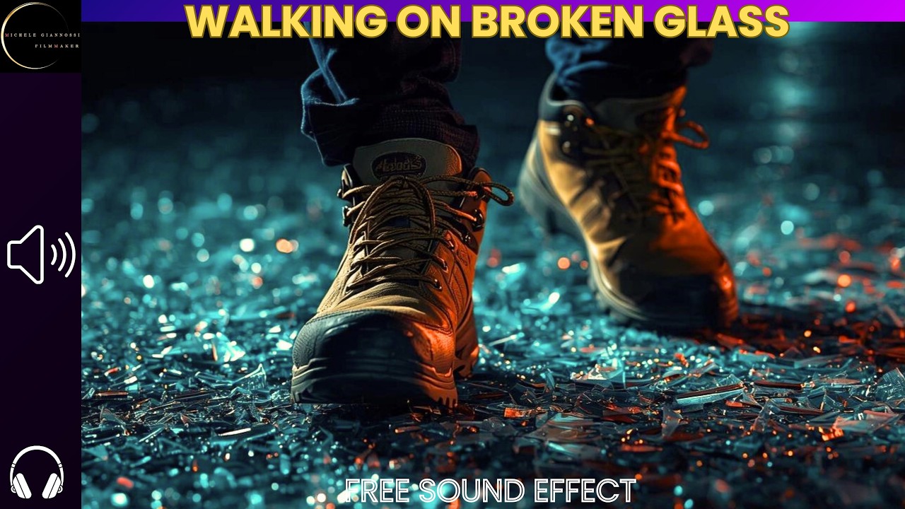 WALKING ON BROKEN GLASS SOUND EFFECT | CAMMINARE SUI VETRI ROTTI 