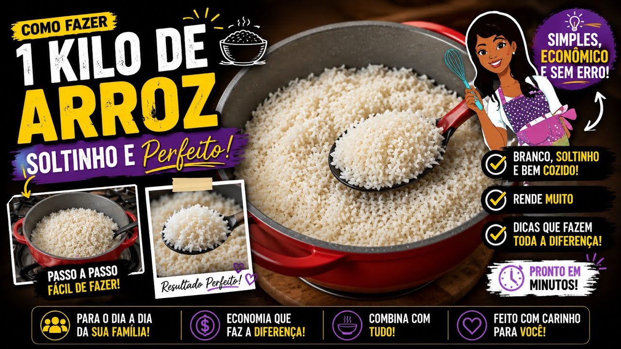 COMO FAZER 1 KILO DE ARROZ BRANCO BEM SOLTINHO - Receita para iniciantes na cozinha |@Casinhadamimi