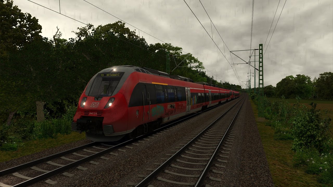 Train Simulator  Folge 2 | FEX zum BER Terminal 1-2 | BR 442 | VBB | Unwetter in Berlin