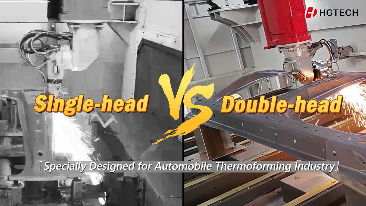 【HGTECH】New Product Launch!Dual-head Three-dimensional Five-axis Laser Cutting Intelligent Equipment