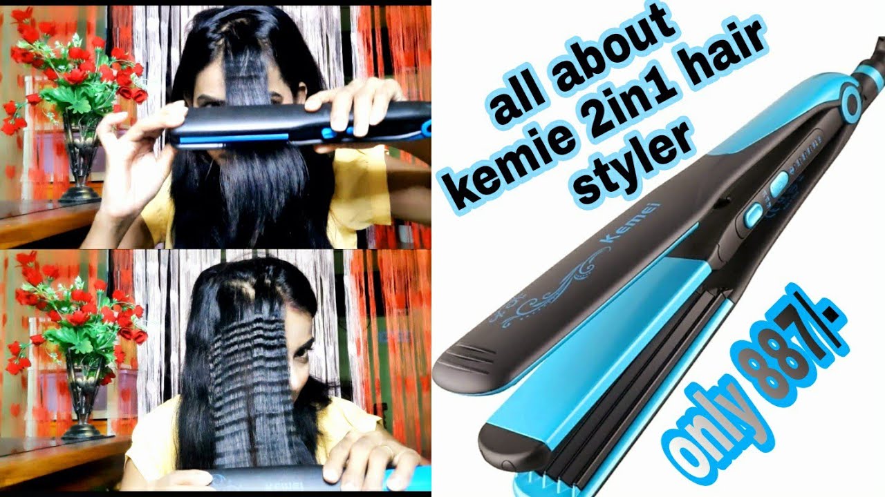 kemei  professional  2in1 hair straightener + crimper // best hair straightener + crimper