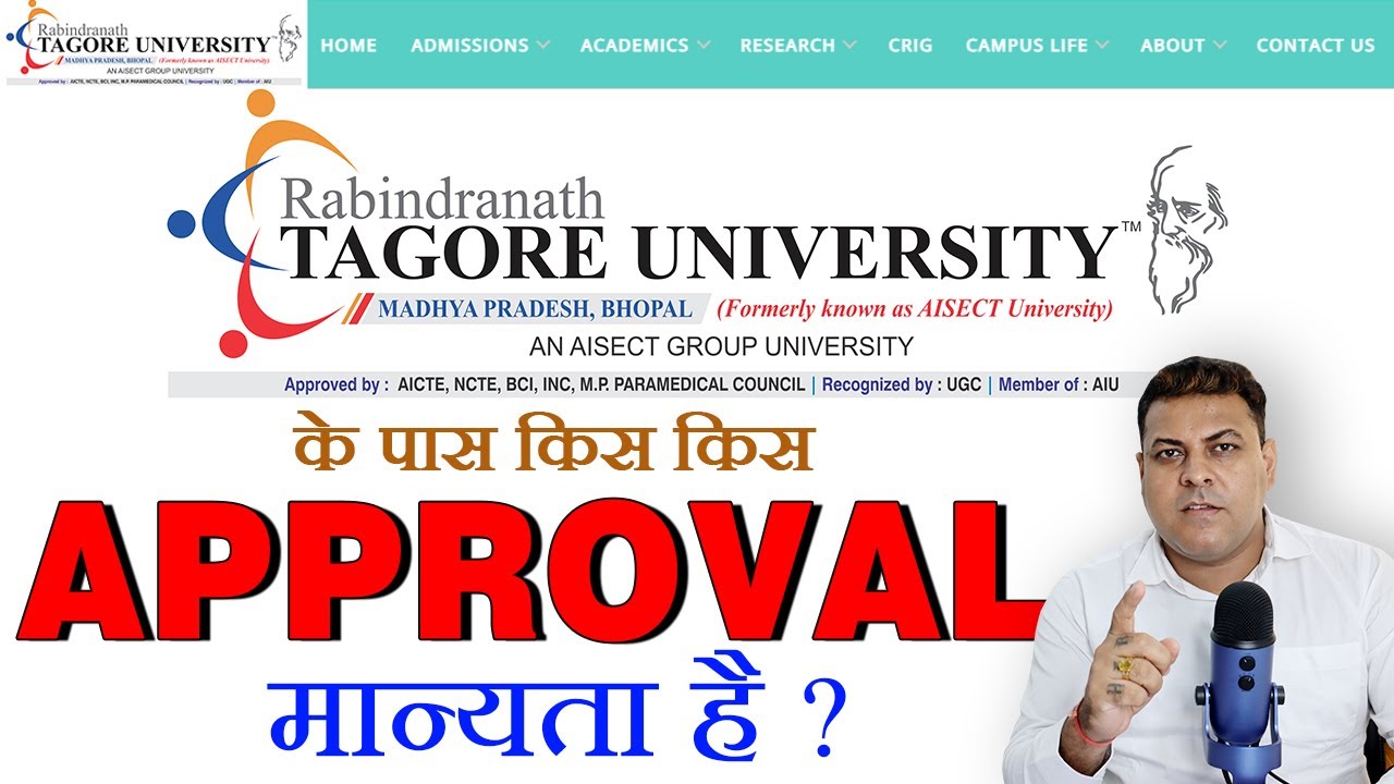 Rabindranath Tagore University Bhopal Approvals & Recognitions || Aisect University Bhopal Approvals