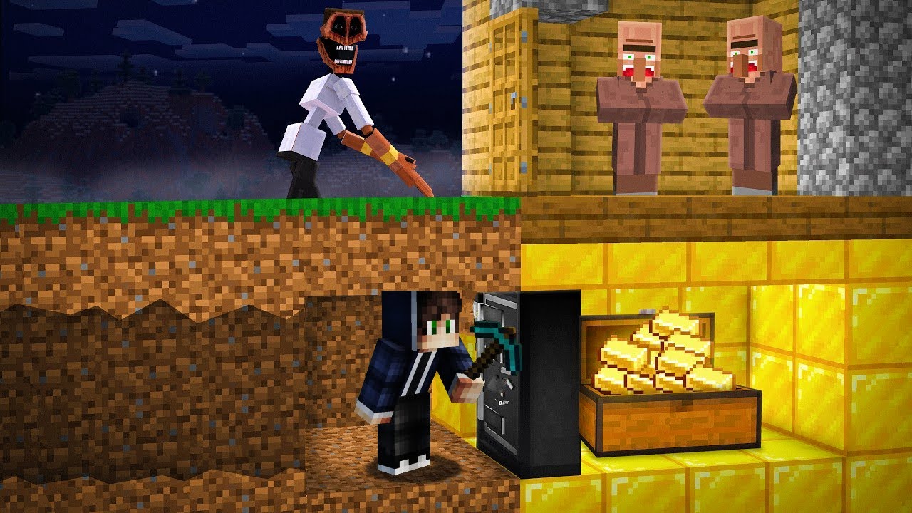 KORISTIM IMITATORA DA UKRADEM ZLATO OD ZLIH VILLAGERA U MINECRAFTU...