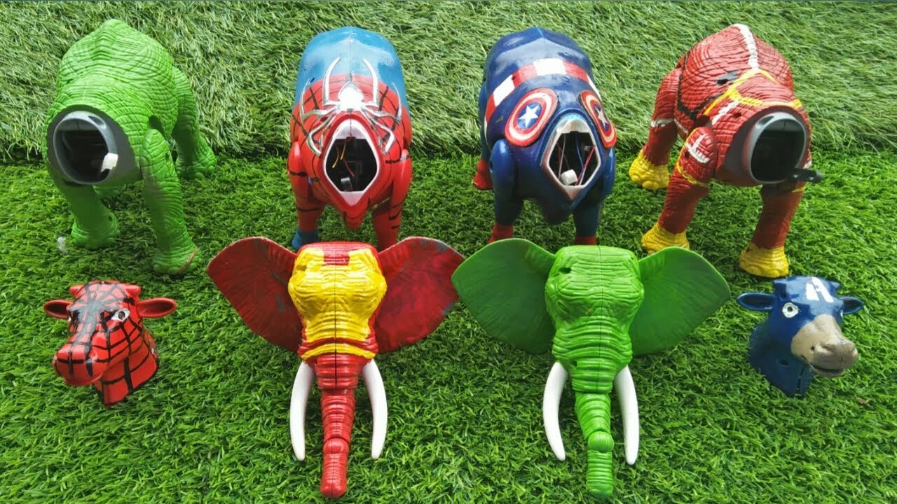 Mencari sapi moo, sapi lucu, sapi warna warni, merakit sapi, menebak kepala sapi & gajah