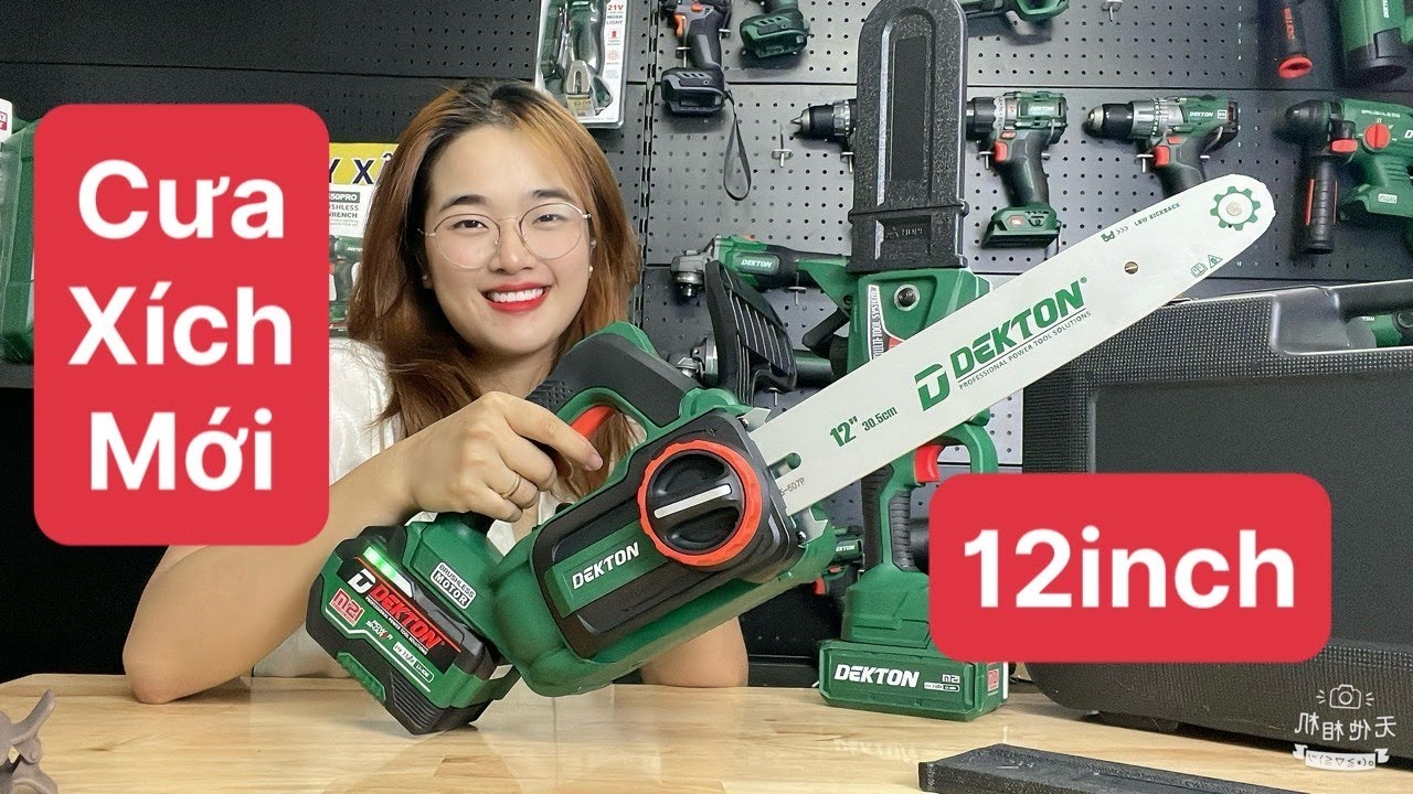 CƯA XÍCH PIN 2024 ~ M21-CX12BL ~ Cưa xích chạy từ k than có bình nhớt tự động ~ PIN PHỔ THÔNG ~ 30CM