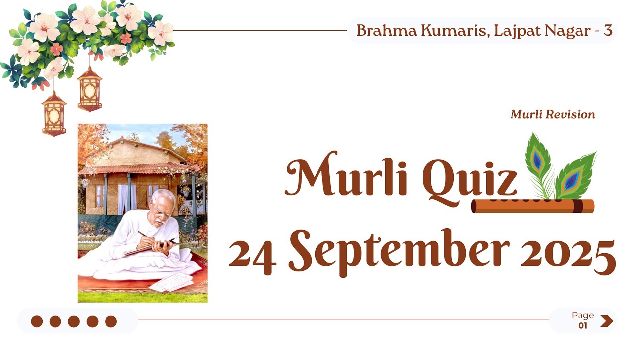 Murli Quiz II Murli Revision II 24 September 2025 II Brahma Kumaris Lajpat Nagar 3 New Delhi
