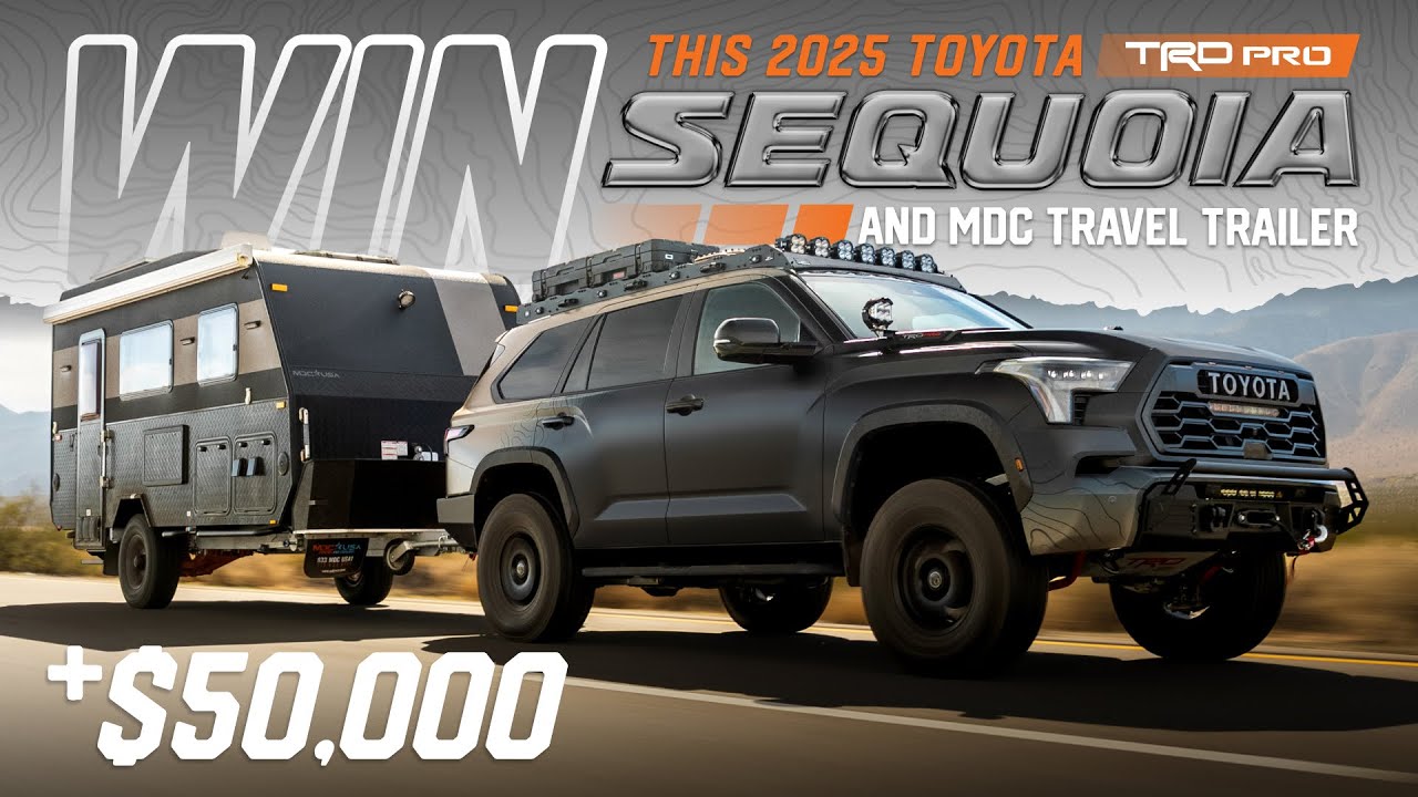 ВЫИГРАЙТЕ гибридный прицеп Toyota Sequoia TRD Pro 2025 года с MDC и призом в размере 50 000 долла...