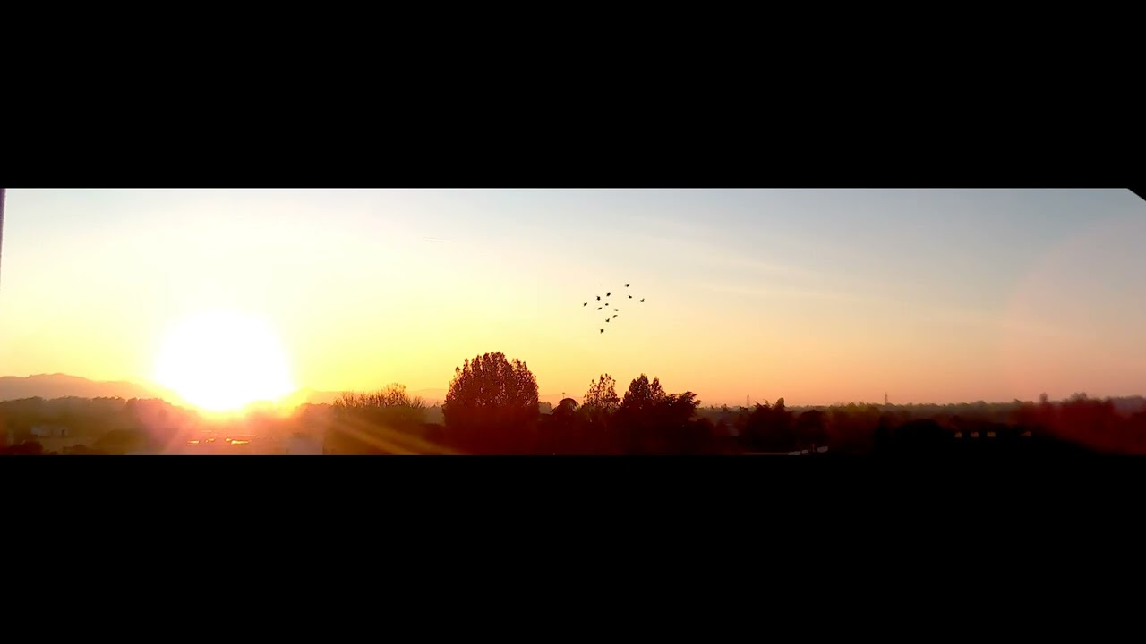 4K Super Ultrawide Bologna sunset tramonto 2022 november 24 novembre 2022 (real-time)