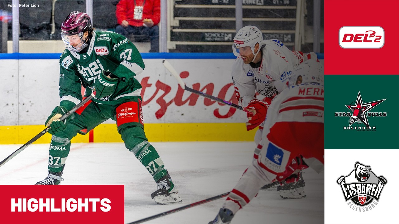DEL2: Starbulls Rosenheim vs. Eisb&auml;ren Regensburg 1. Spiel | Highlights