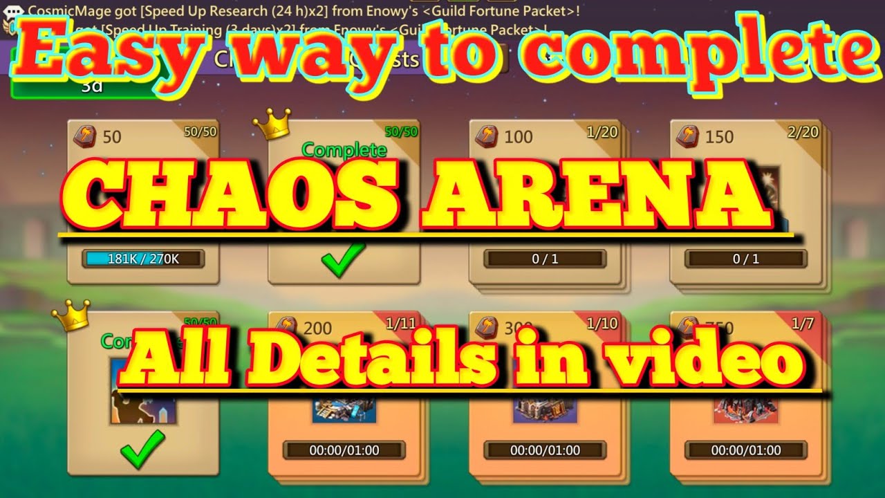 How to complete solo points in Chaos Arena in lords mobile #lordsmobile 