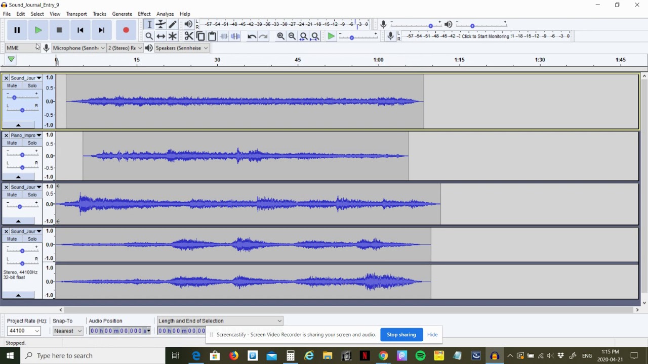 004 Creating a Sound Collage using Multiple Sound Journal Entries  Putting it all together to create