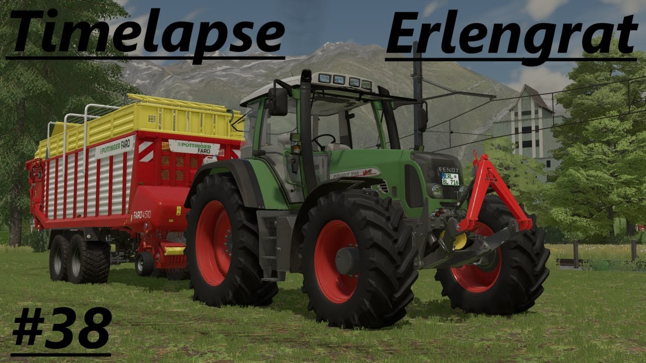 LS22 Timelapse Erlengrat #38 Silieren mit Fendt und Pöttinger!