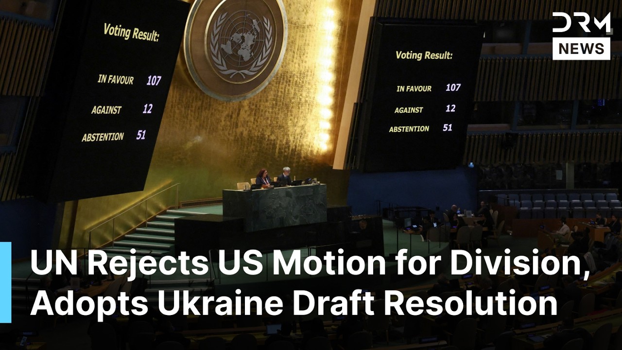 BREAKING NEWS: UNGA Adopts Ukraine Peace Resolution A/ES-11/17, Rejects US Motion for Division |AC1N
