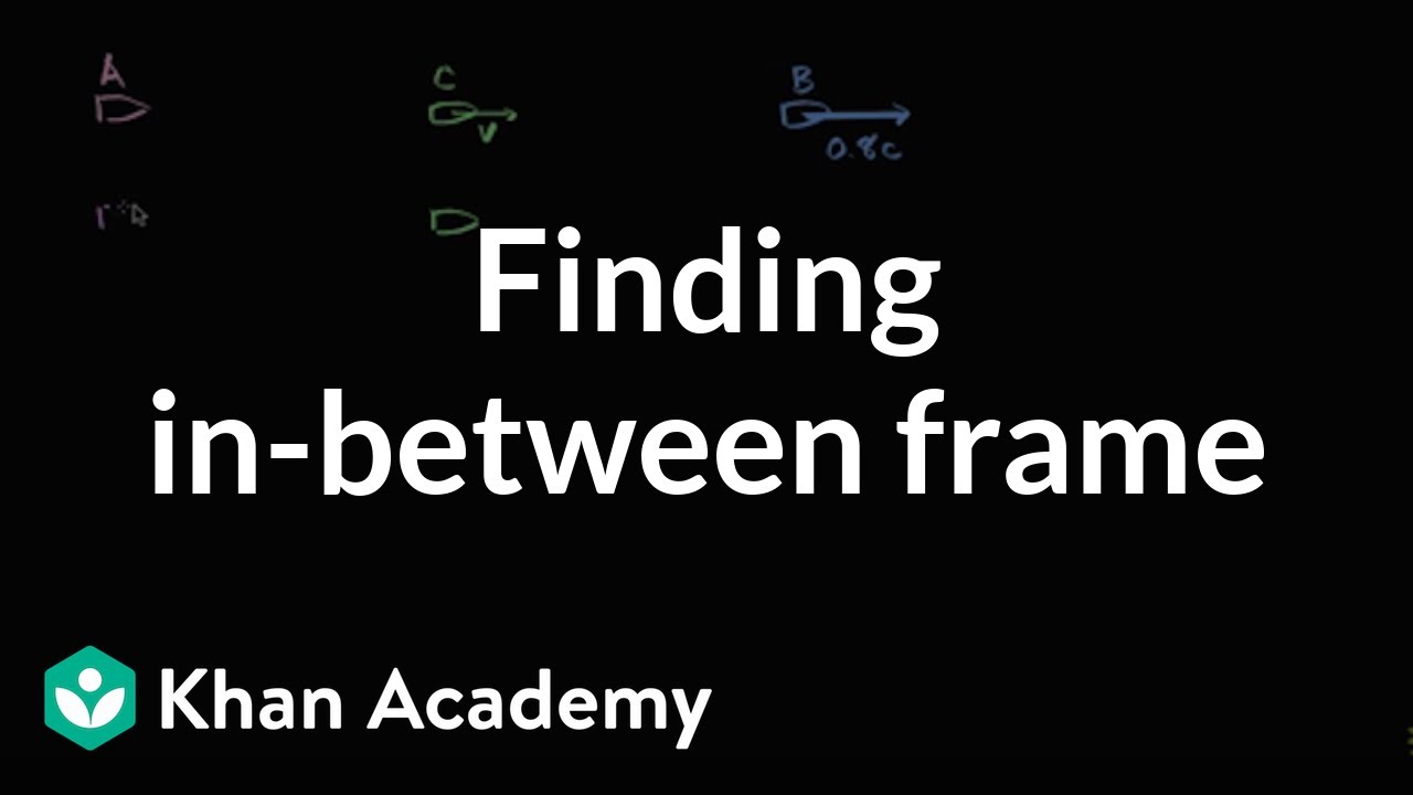 Finding an in-between frame of reference | Special relativity | Physics | Khan Academy