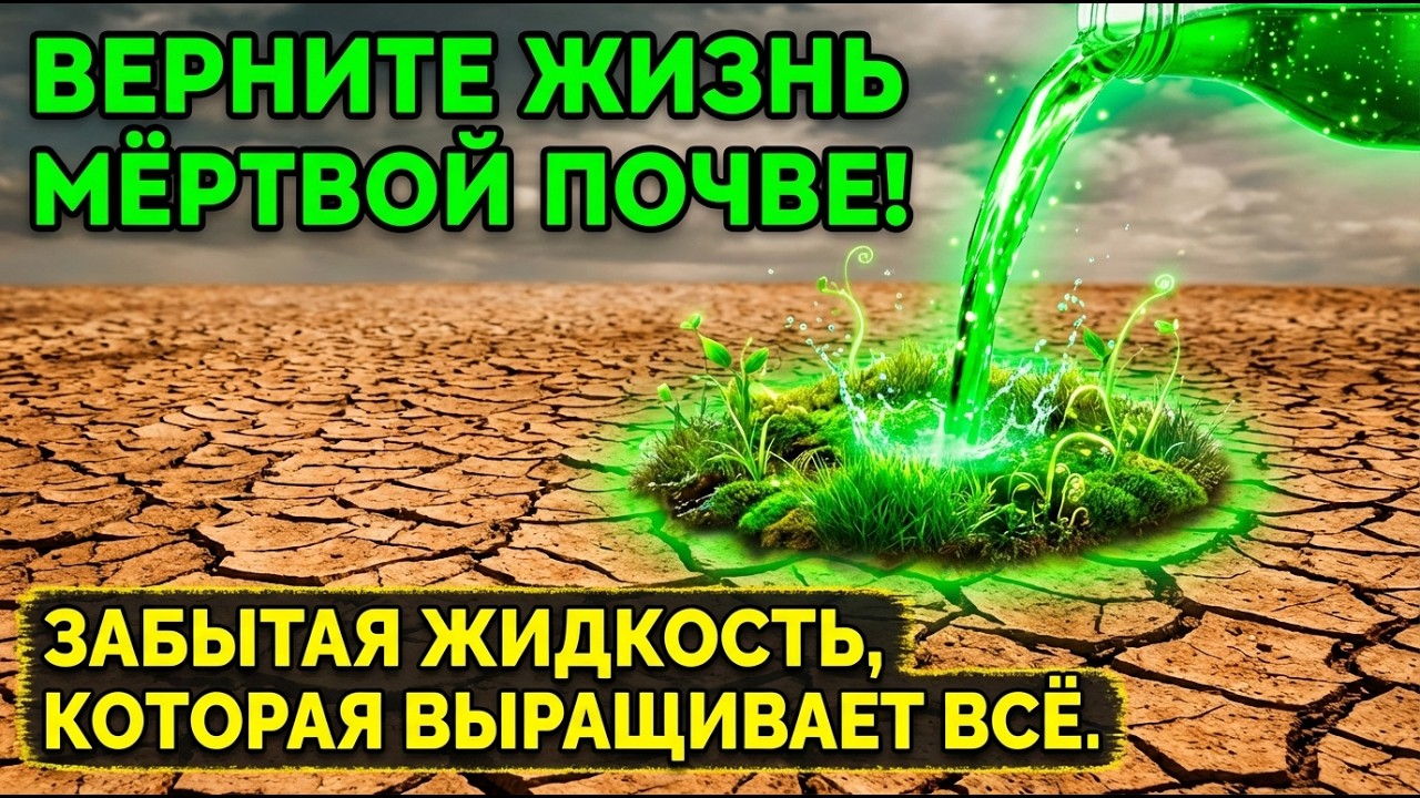 Полейте этим почву — и она оживёт на глазах! Древний метод без удобрений.