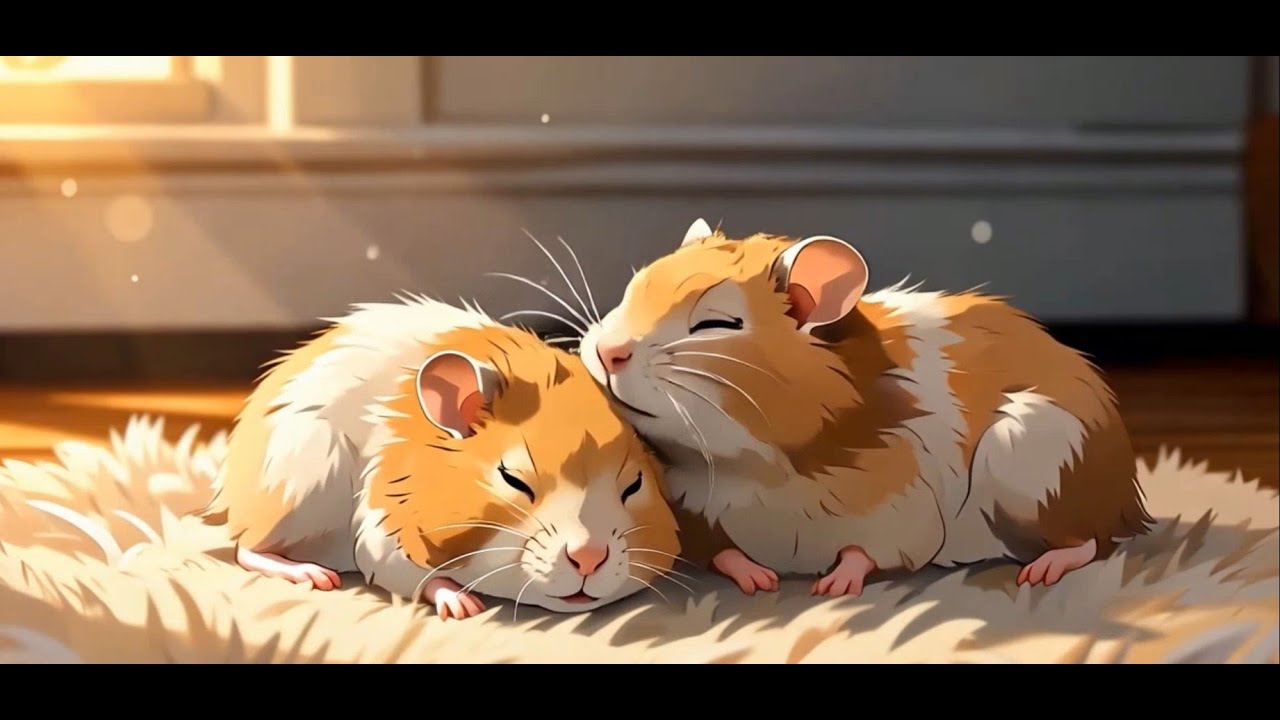 Sleepy Hamsters Cuddling 🐹 Cozy Lofi Beats to Sleep & Relax