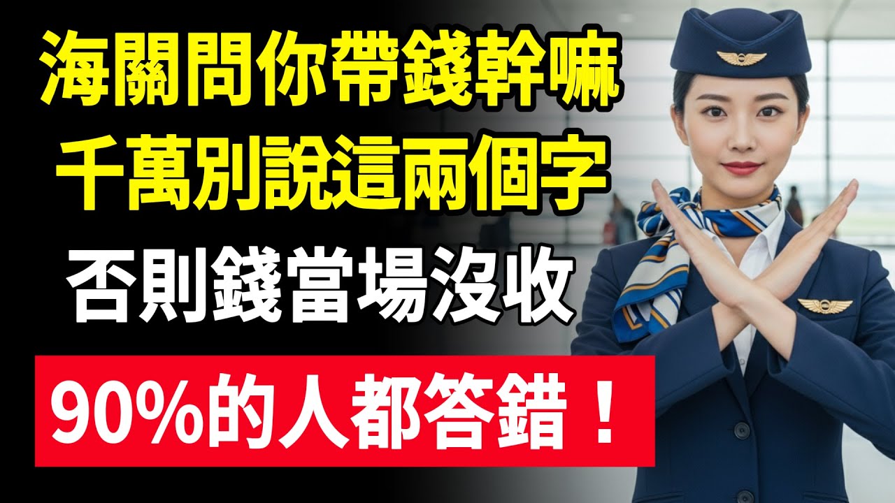 現金不到一萬美金也沒收？只因說錯這句話，直接關黑屋，海關「標準應答」救命模板，保住您幾十萬退休金。