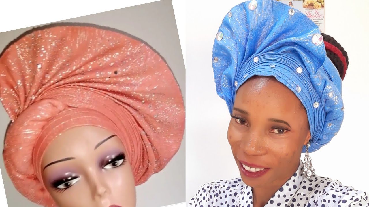 How to make one side twisted fan auto gele.
