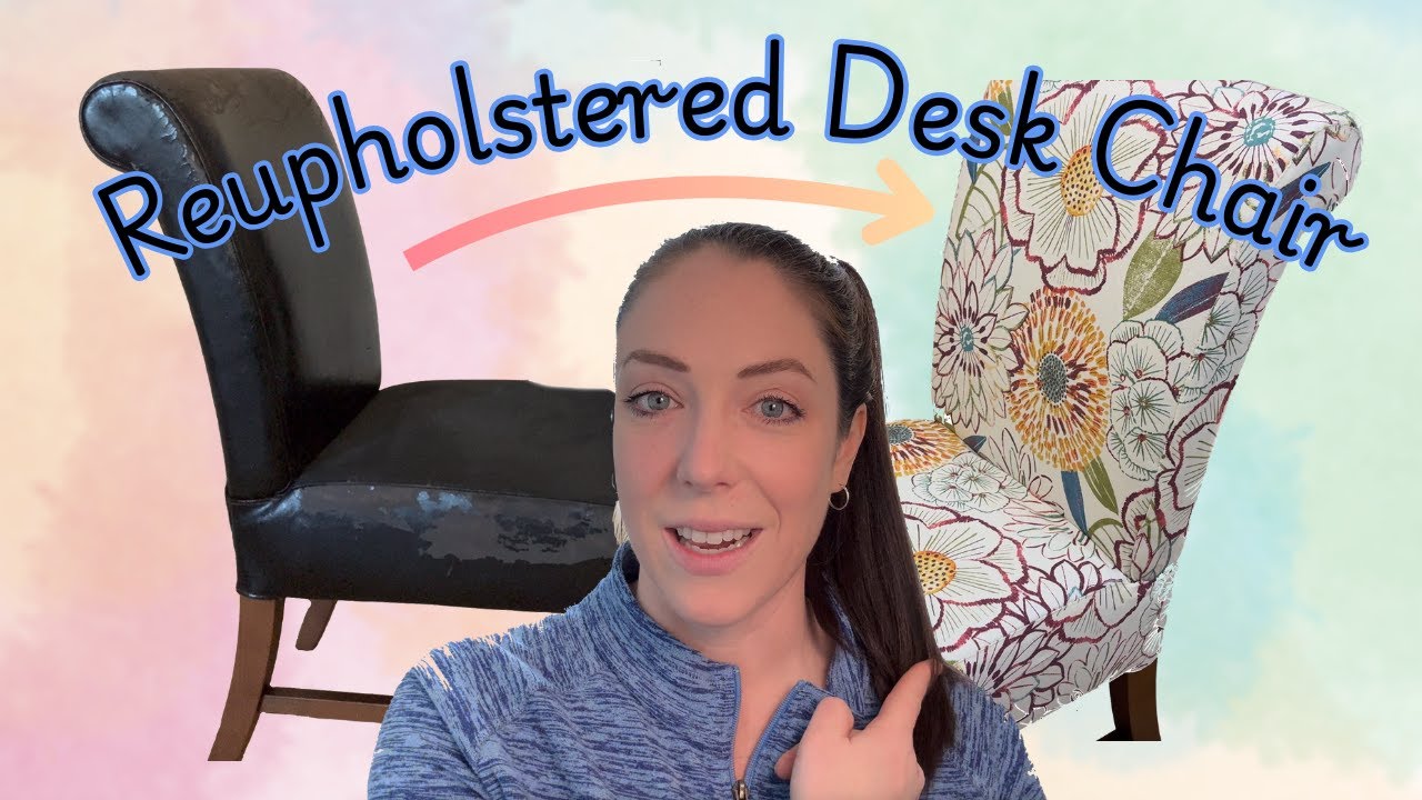 I Reupholstered My Old Desk Chair | Easy DIY Makeover Anyone Can Do!