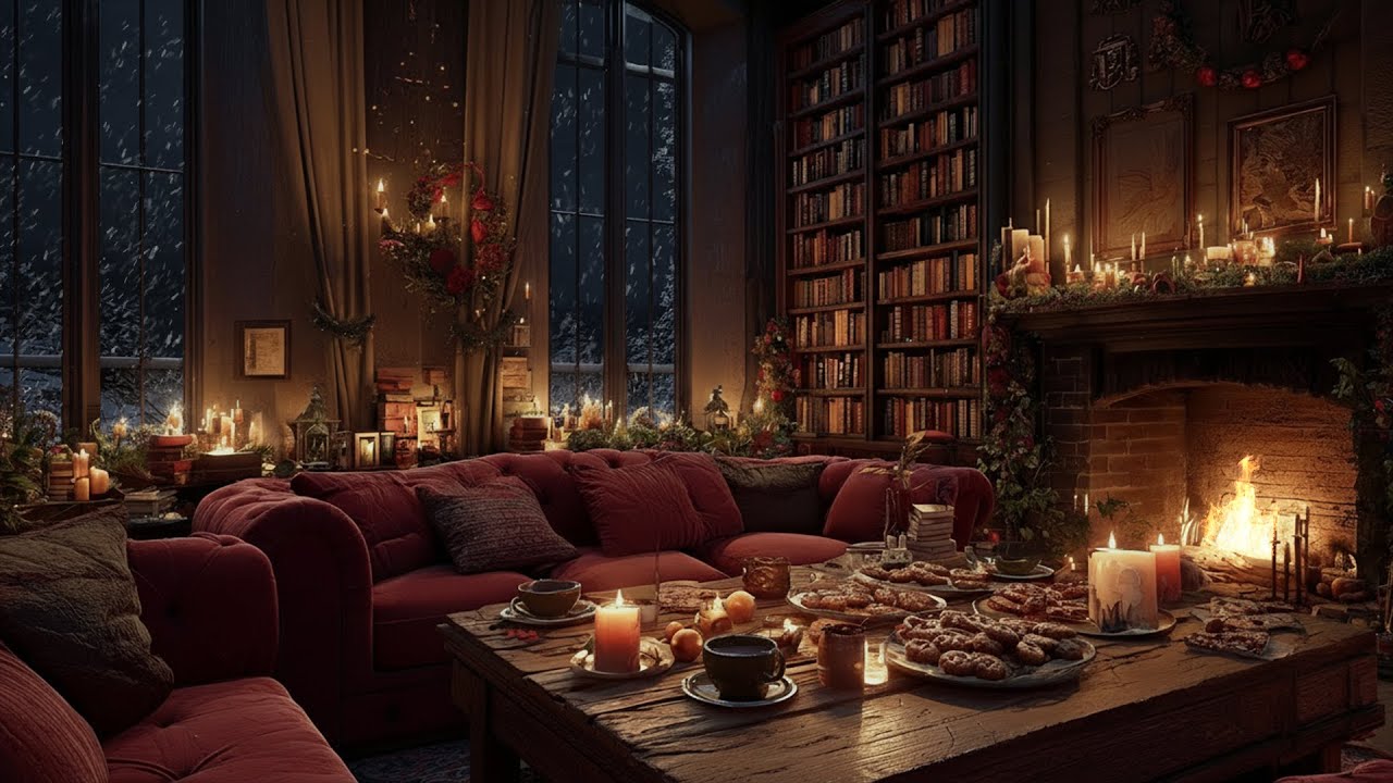 Slow Breathing Piano by Winter Firelight ❄️ A Calm Soundscape for Deep Focus