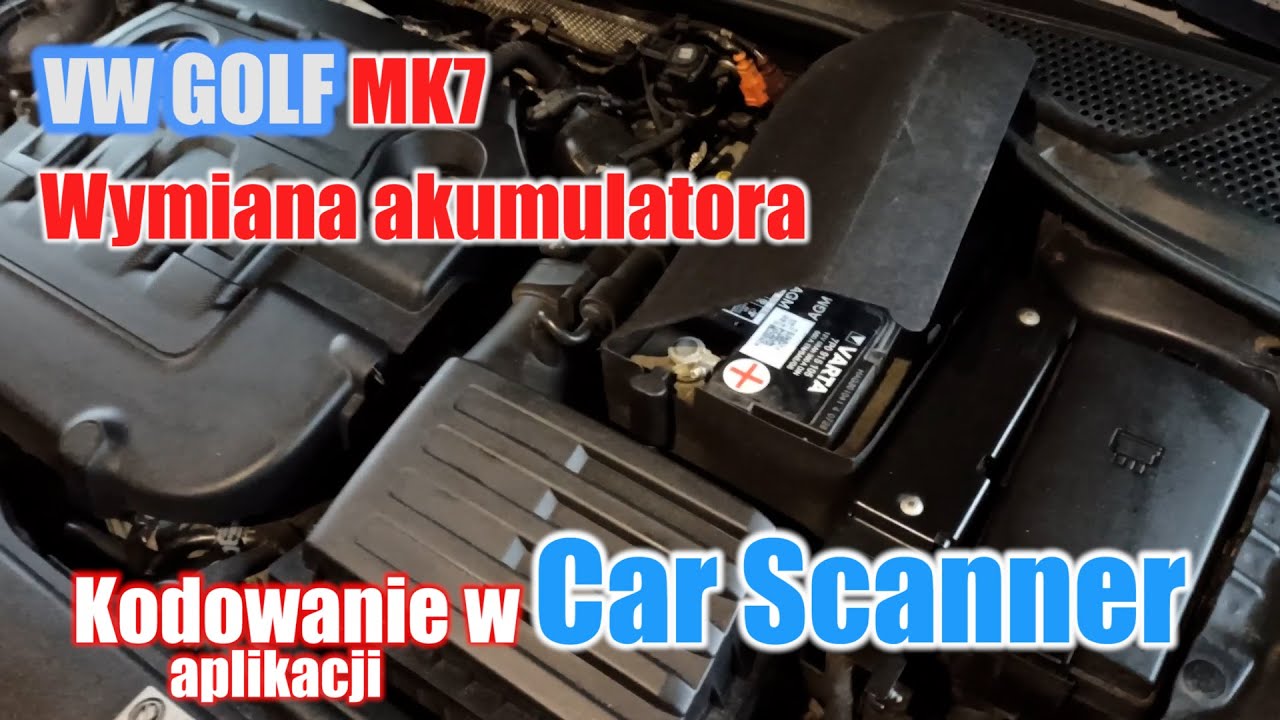 VW Golf MK7 Wymiana akumulatora kodowanie Car Scanner