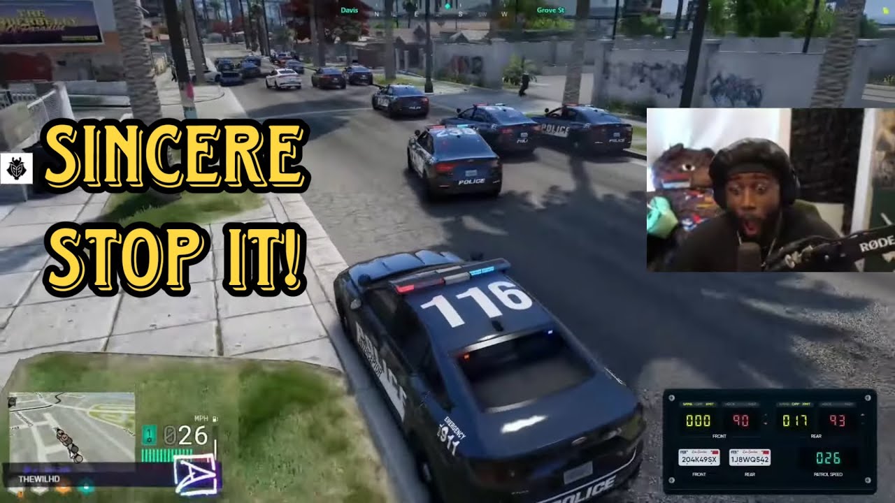 PD Gang Rolls Deep Into Southside & Admin Sincere Trolls Den During The Cop Chase | NoPixel RP