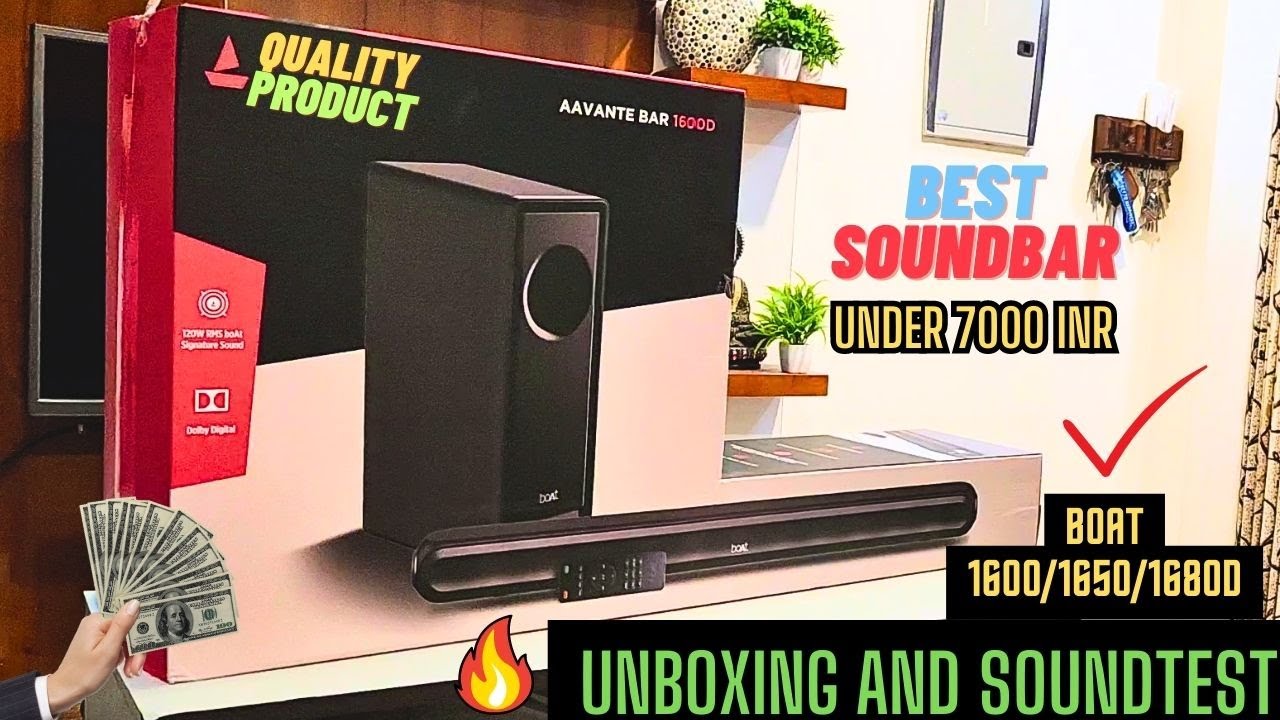 Boat Aavante Bar 1600D/1680D Soundbar Unboxing And Soundtest ⚡️Dolby Soundbar under 7000 #unboxing