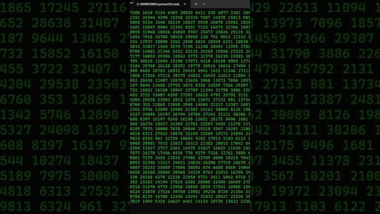 INSTANT Hacker Screen 🤯 | Matrix Code Trick! #viral #trending #cmd #hack #tricks #shortsfeed #shorts
