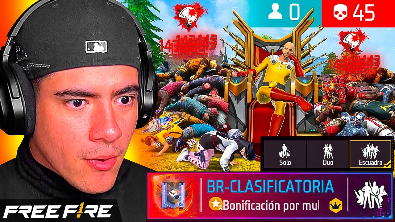 CALVO SE HACE 45 KILLS EN FREE FIRE EL SOLO CONTRA ESCUADRAS !! - TheDonato Live