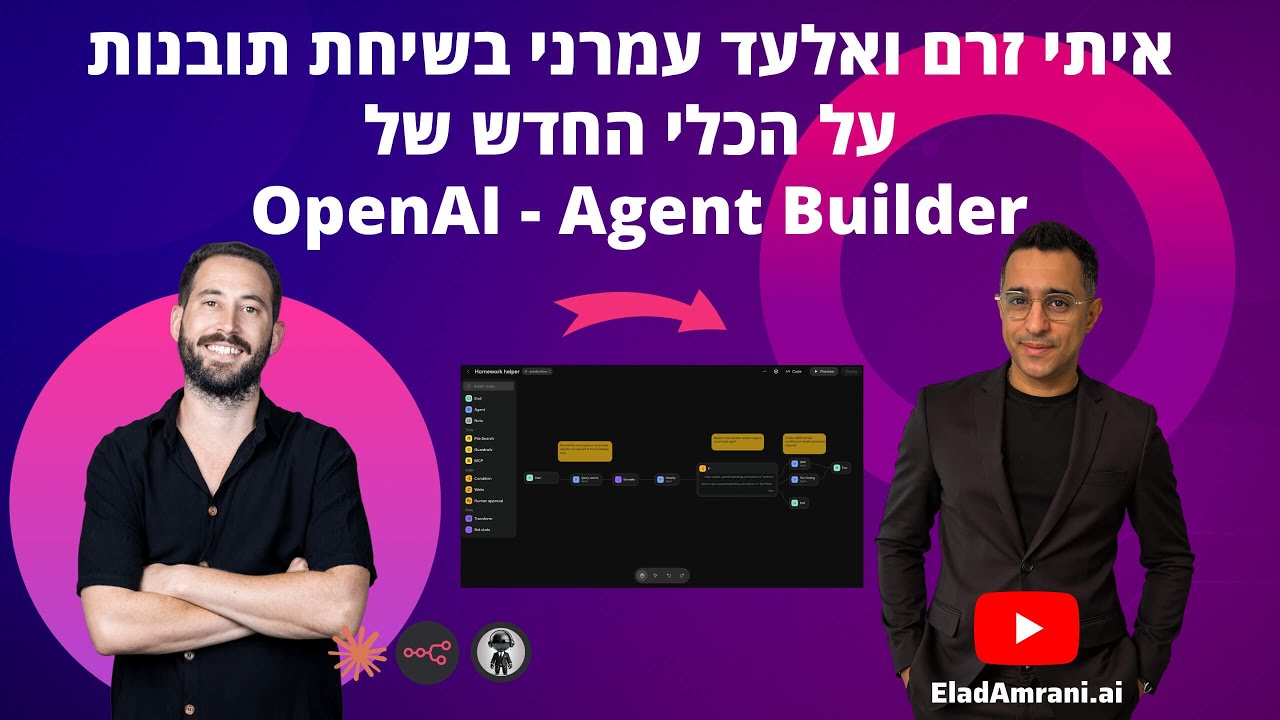 🎙️שיחה שלי (אלעד עמרני) עם איתי זרם על Agent Builder - יתרונות, חסרונות ומה זה אומר לעולם האוטומציות