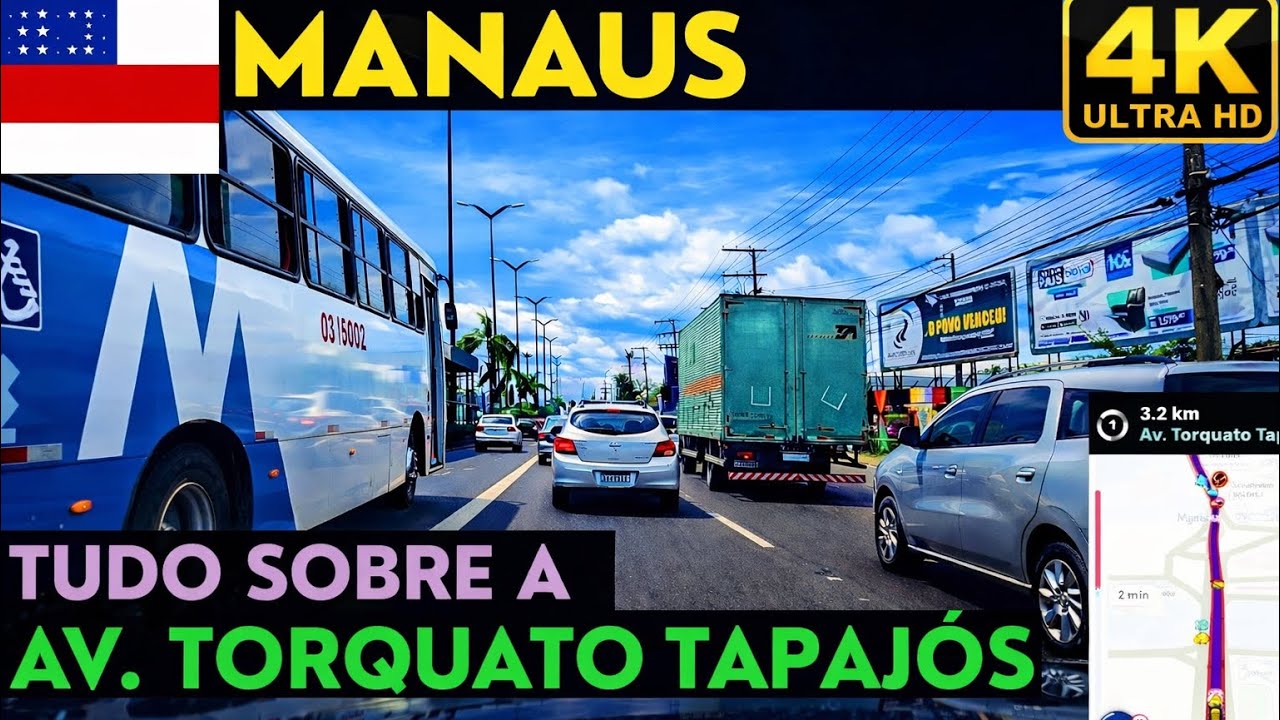 Av. TORQUATO TAPAJÓS em MANAUS #goprohero12 | #4k