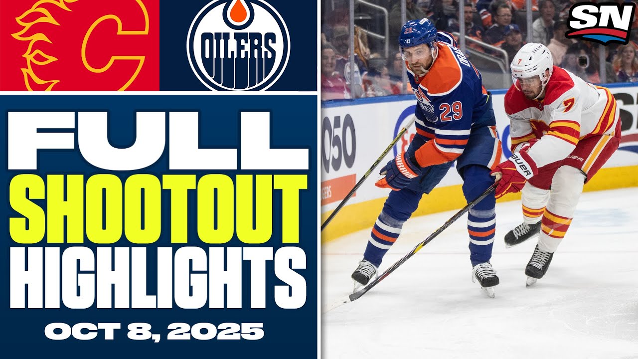 Calgary Flames at Edmonton Oilers | FULL Shootout Highlights - October 8, 2025