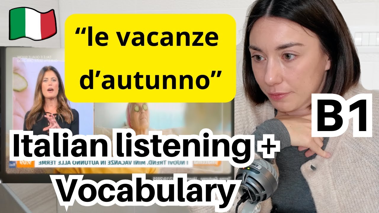 Italian B1 listening and vocabulary: le vacanze d'autunno alle terme [intermediate] (Sub)