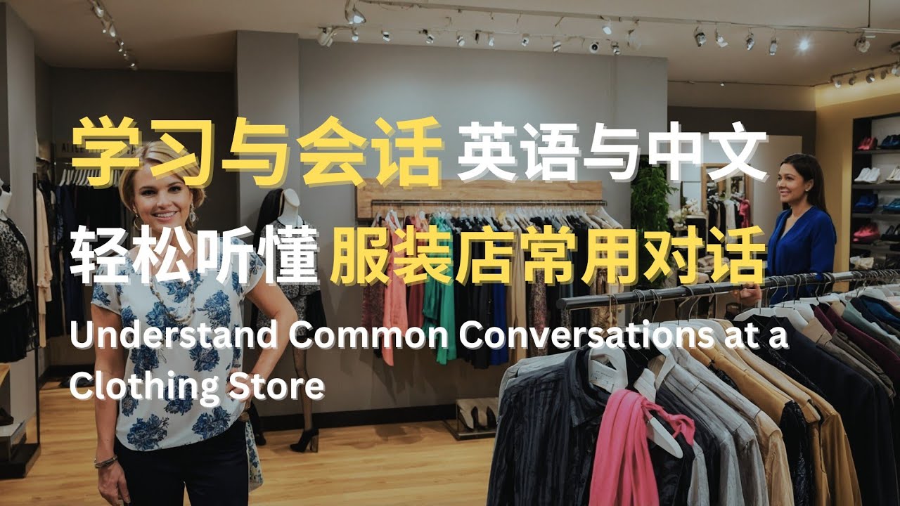 学习与会话 | 英语与中文 | 轻松听懂服装店常用对话 | Understand Common Conversations at a Clothing Store